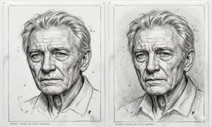 draw realistic pencil portrait sketch from your photo
