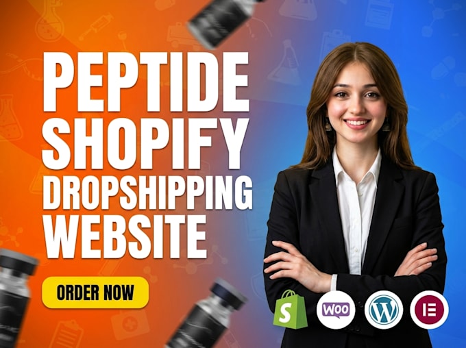 build an automated peptide website or shopify dropshipping store