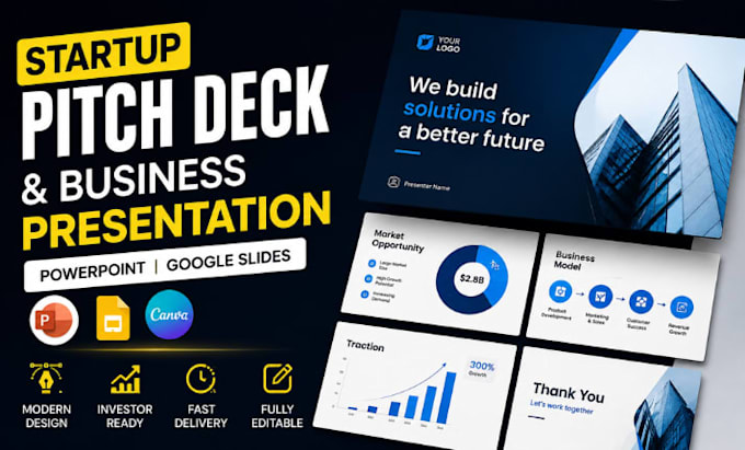 startup pitch deck, business powerpoint presentation, google slides