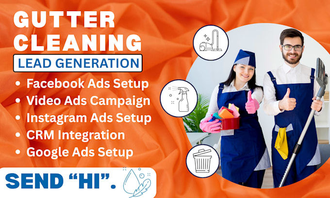 gutter cleaning leads, gutter cleaning facebook ads, google ads, video ads