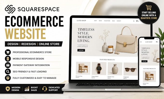 design squarespace ecommerce website product store website online shop website