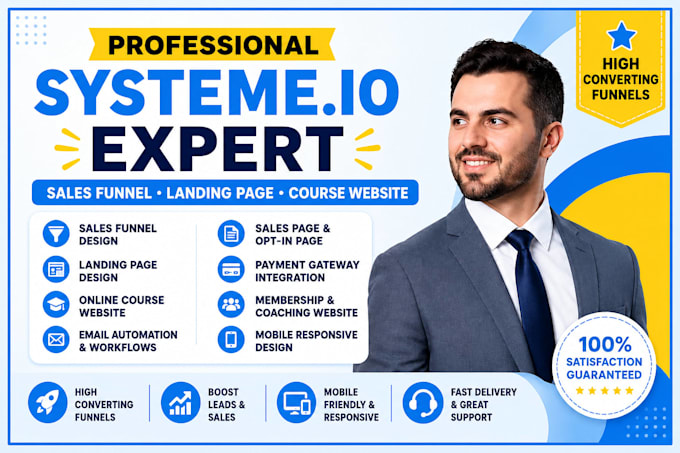 build automated systeme io sales funnel landing page systeme io course website