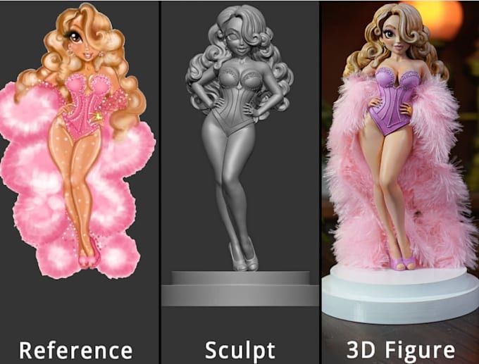 3d figure, miniature model, 3d character model for printing