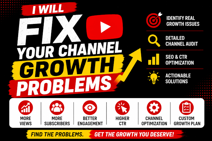fix your youtube channel growth problems