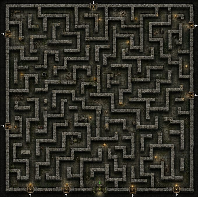 create dark fantasy battlemaps for dnd and vtt