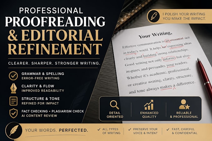 professionally proofread and refine your writing