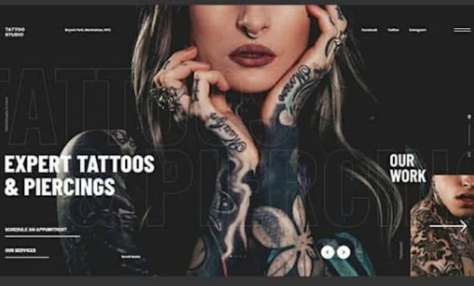 build wix tattoo artists website wix piercing studios website