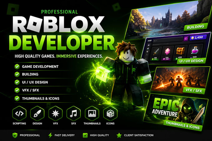 build an entire roblox game for you