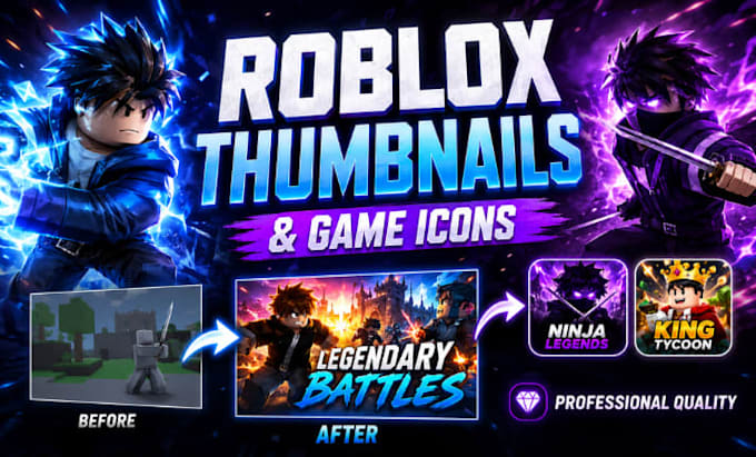 create roblox thumbnails and game icons for your game