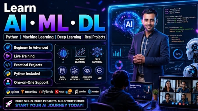 teach ai ml dl and python