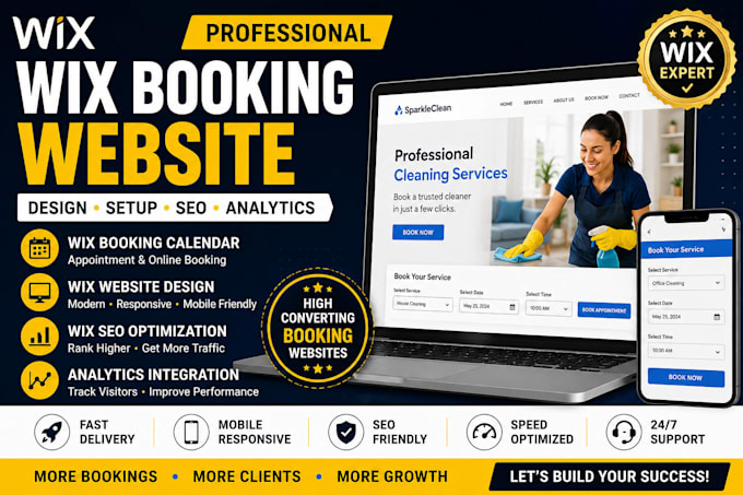 build wix booking calendar wix online programs setup wix SEO analytics website
