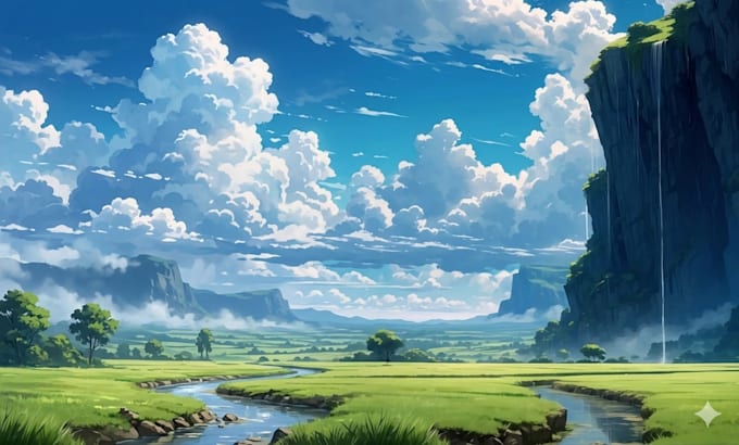draw anime style fantasy backgrounds