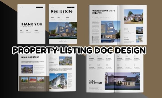 design real estate property listing brochure proposal presentation