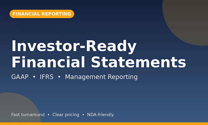 prepare professional financial statements and reports
