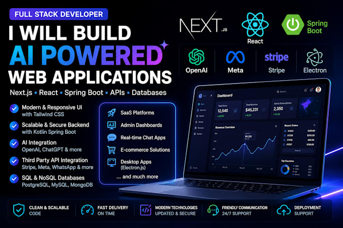 build ai powered full stack web apps using nextjs and spring boot