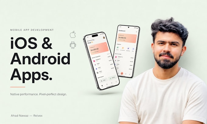 develop a professional mobile app using flutter or react native