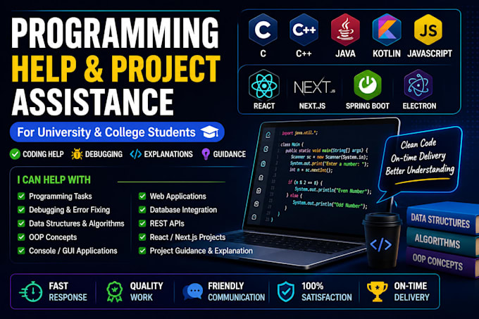 help you with programming projects, debugging and coding tasks