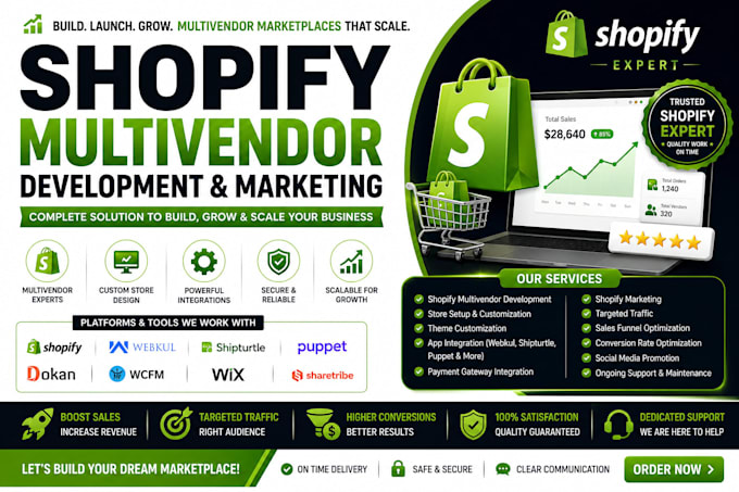 develop multi vendor marketplace with dokan wc vendor shopify ecommerce website