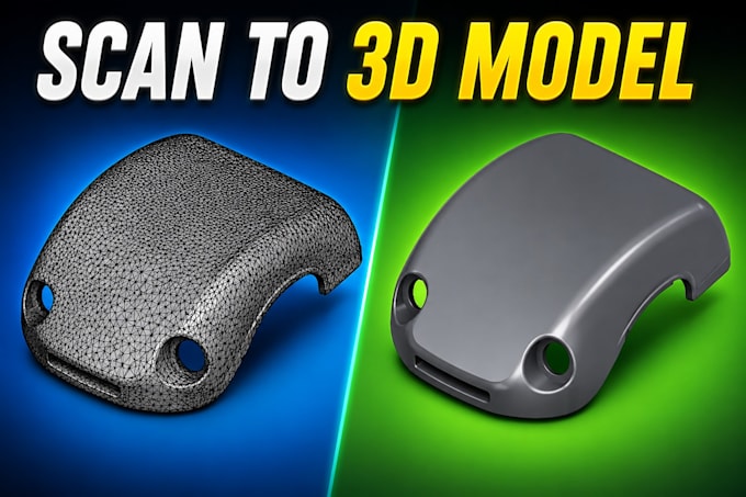 reverse engineer 3d scan into cad step iges files