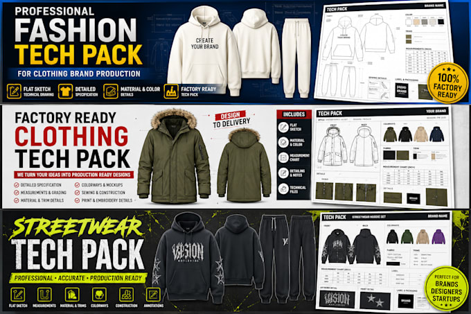 create fashion clothing tech pack design your first prototype sample for brand