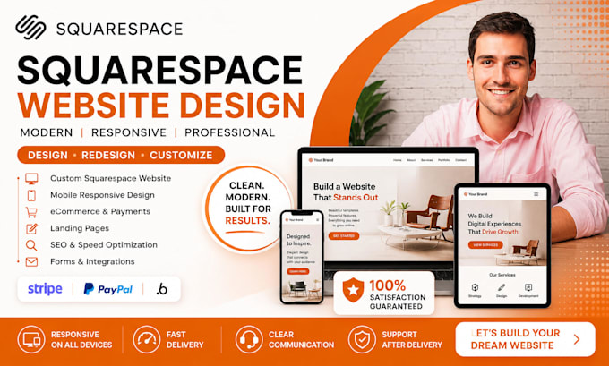 design, redesign, and build a professional squarespace website