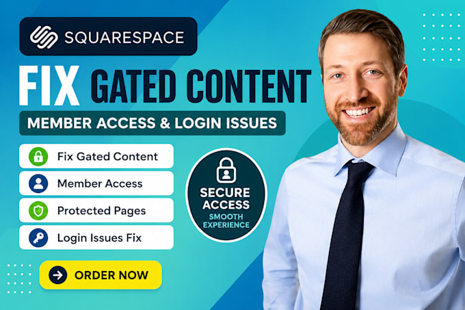 fix squarespace gated content, member access, protected pages, login fix issues