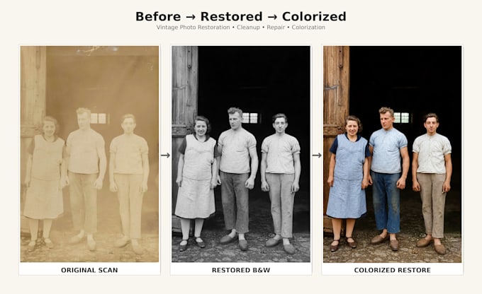 restore and retouch vintage photos