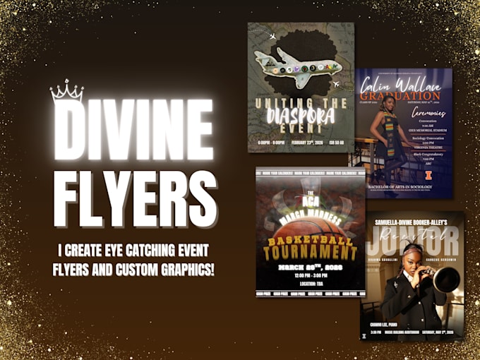 create eye catching event flyers and custom graphics