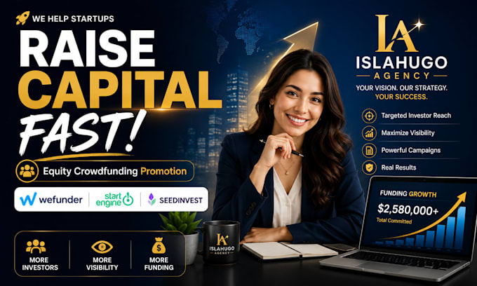 promote equity crowdfunding campaign on wefunder, startengine, and seedinvest