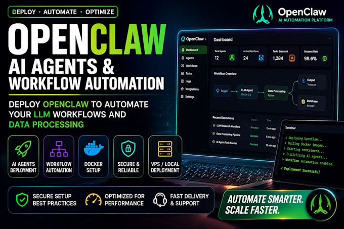 deploy openclaw to automate your llm workflows