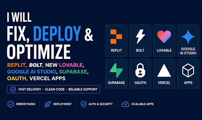 fix deploy replit lovable bolt new google ai studio oauth vercel supabase base44
