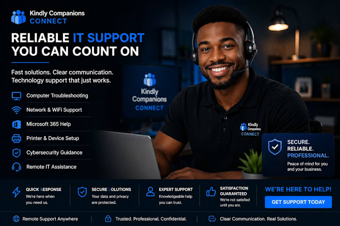 offer IT support, tech troubleshooting, and cybersecurity help