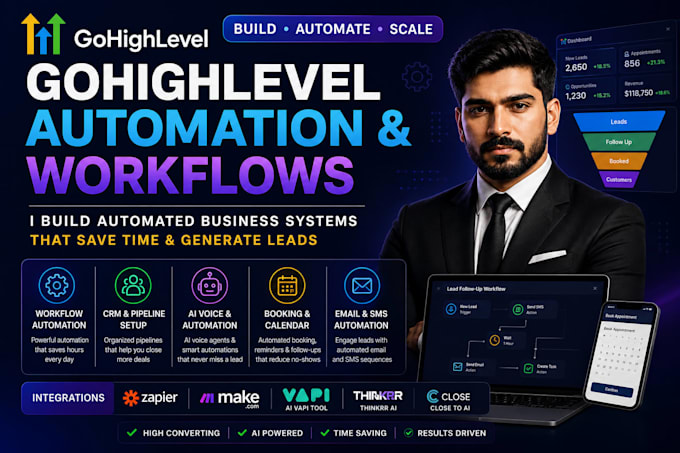create gohighlevel automation and CRM setup with ai systems