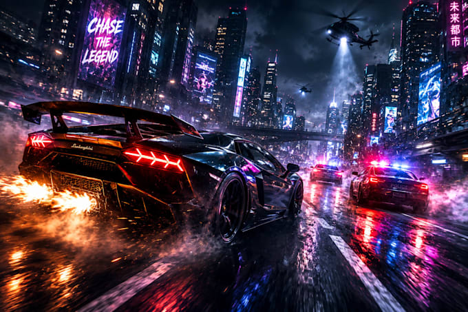create cinematic ai mobile game trailer and promo video