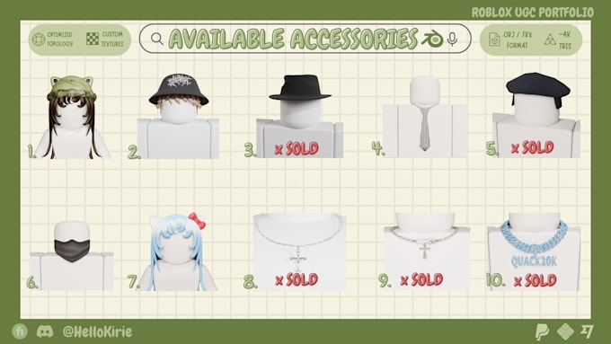 create you ugc accessories and custom faces