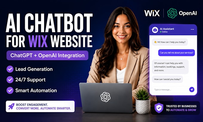 integrate ai chatbot chatgpt and openai api into wix website or wordpress site