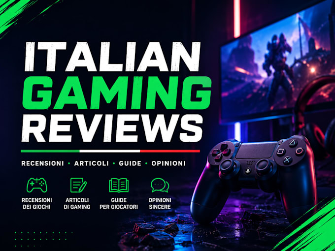 write italian gaming reviews and articles