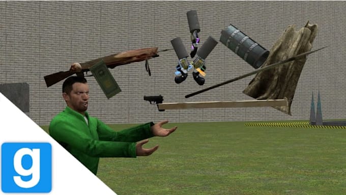 create custom gmod player model and weapon for garrys mod with addons and props
