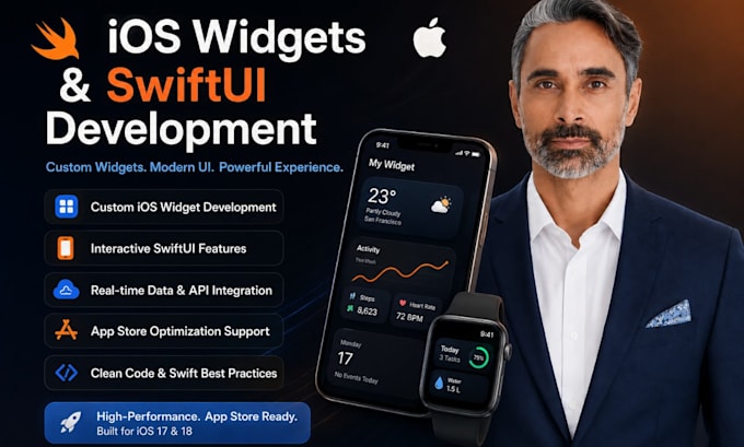 develop custom ios widgets and swiftui app features professionally