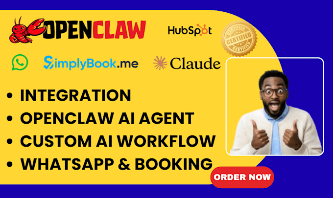 set up openclaw ai agent for whatsapp and booking system using claude code