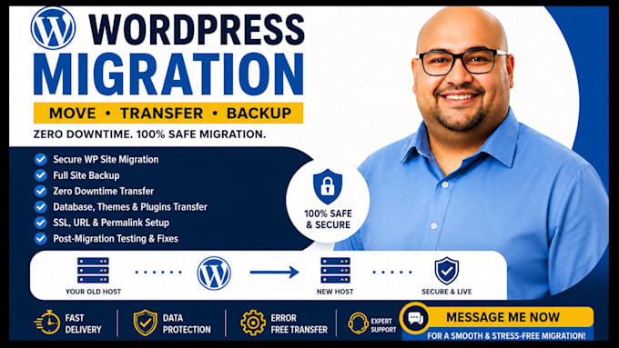 move wordpress, transfer website and do wordpress migration