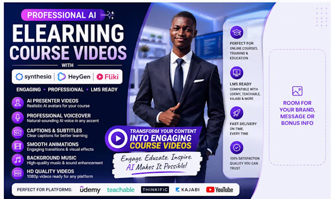 create professional ai elearning course videos with synthesia