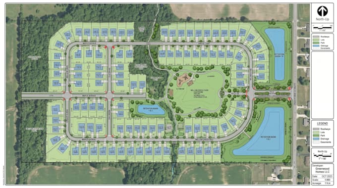 architectural site plans, real estate plans, plot map, subdivision map, rv map