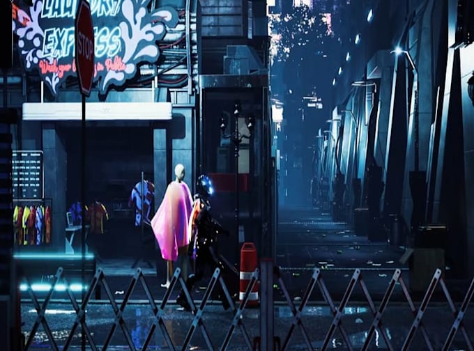 create cinematic 3d unreal engine animation character modeling 3d cyberpunk