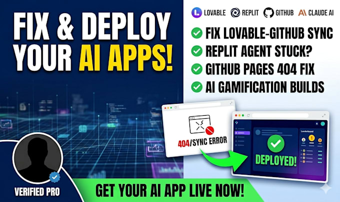 fix deploy lovable replit github pages errors ai gamification website claude ai