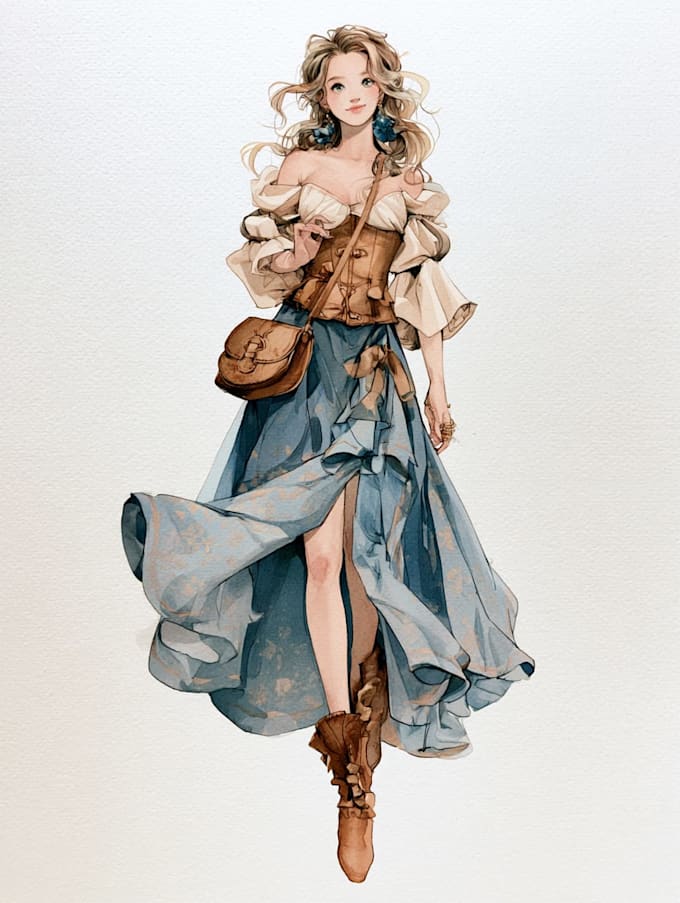 sketch a fashion illustration
