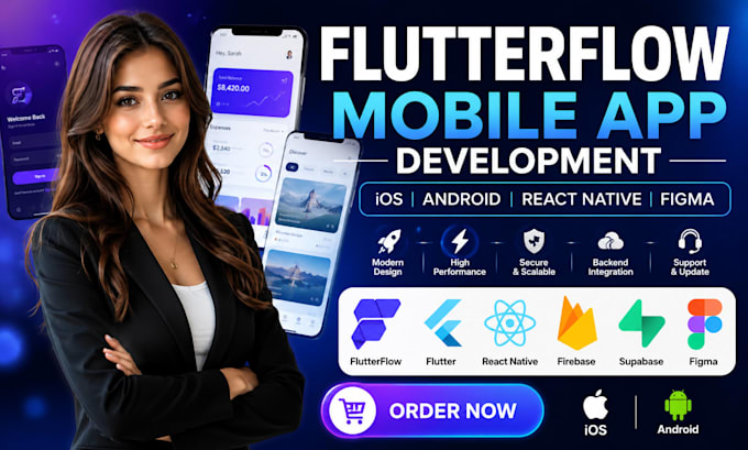 do flutterflow flutter app development mobile app ios android react native figma