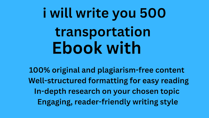 500 words ebook transportation