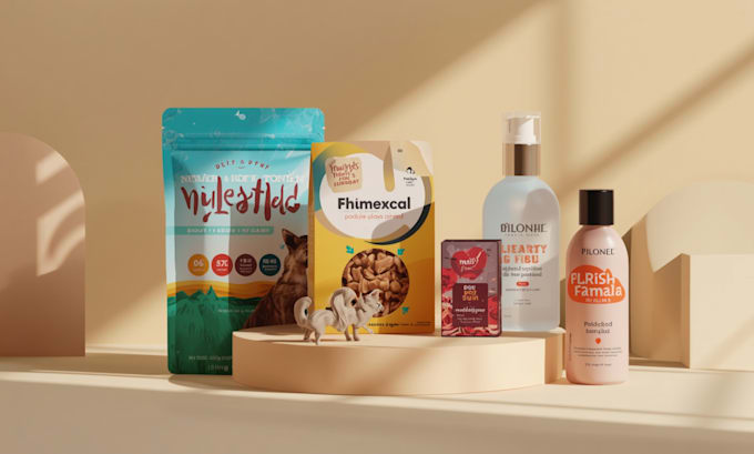 create pet product packaging design, tech gadget packaging and box dieline