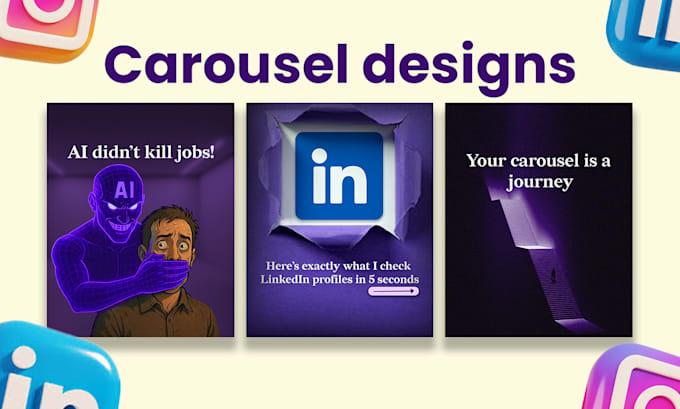 design carousel posts for personal brands